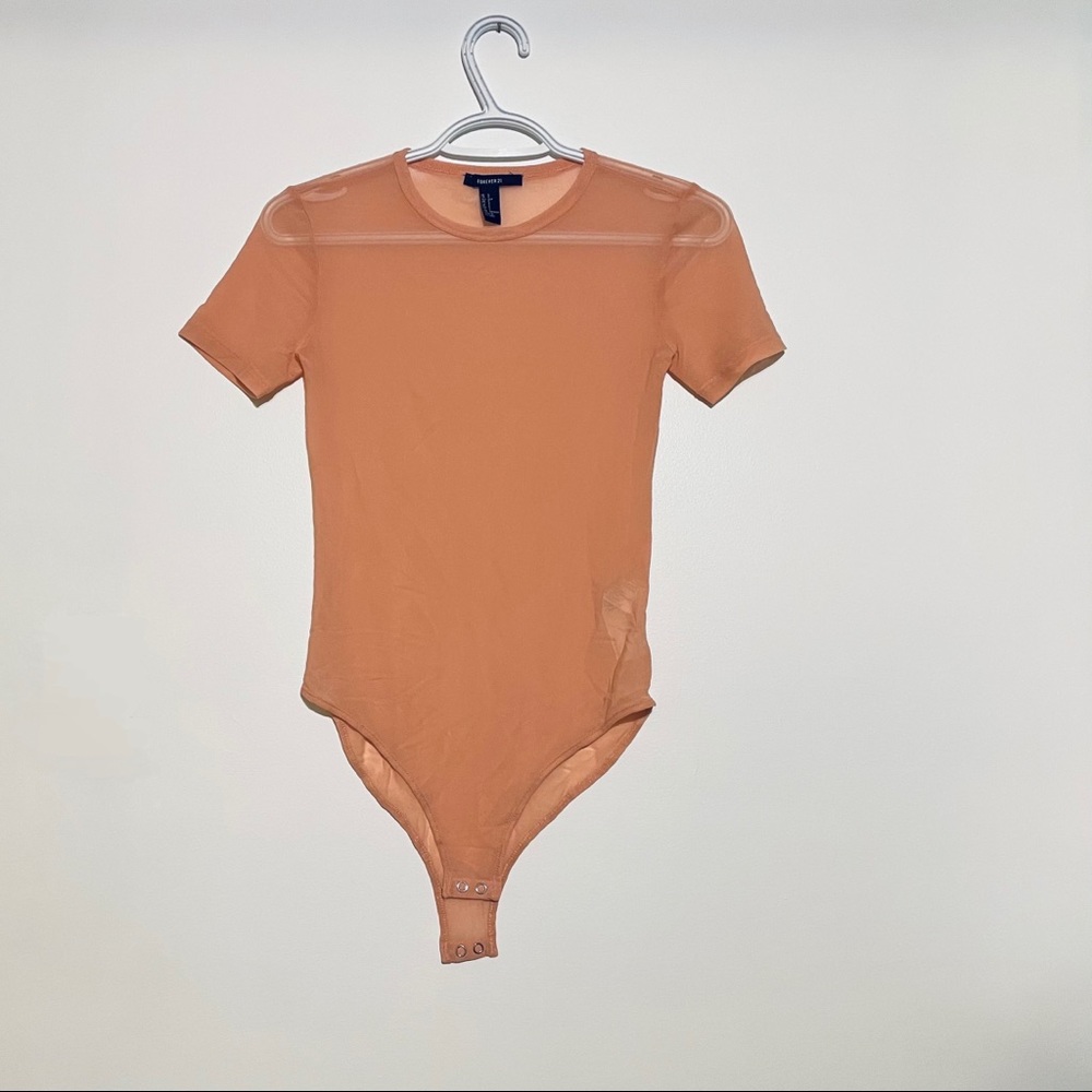Coral Mesh Tee Bodysuit